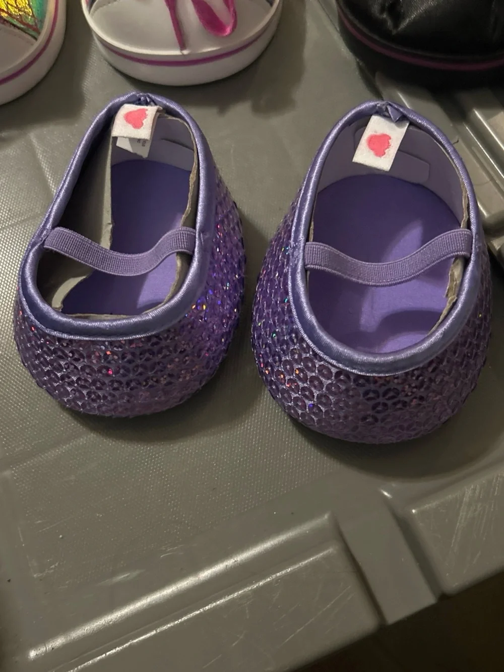 Build-A-Bear Purple Sequin Doll Mary Janes